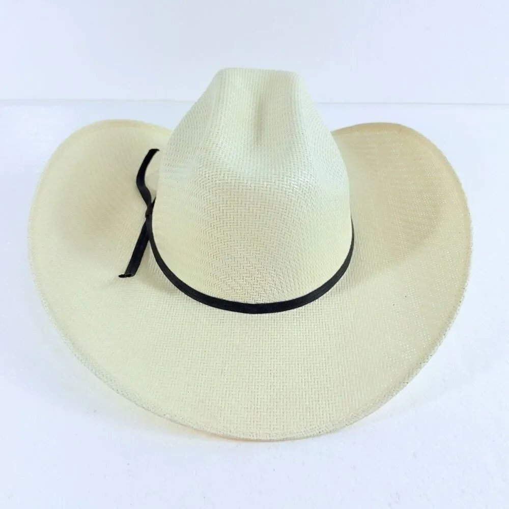 Twister Men's Cowboy Straw Hat Size Extra Large Western Ivory Color Durable